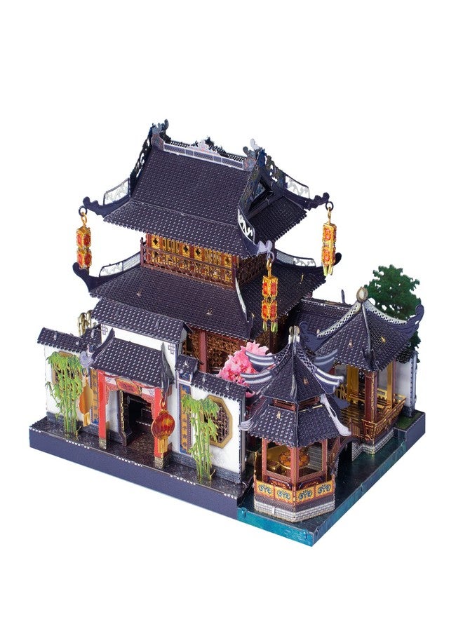 MU 3D Metal Puzzle for Adult Chinese Landscape Architecture Suzhou Style Gardens, Jigsaw DIY Miniature Model Kits for Beginner Building Birthday Gift, 110pcs - Image 1